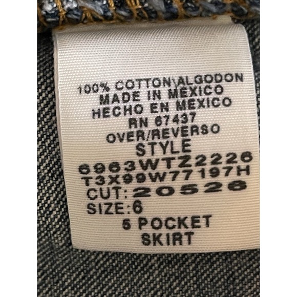 Polo Ralph Lauren Saturday Jeans Relaxed Fit Women's Denim 90s Jeans Skirt Sz 6 - Picture 3 of 4